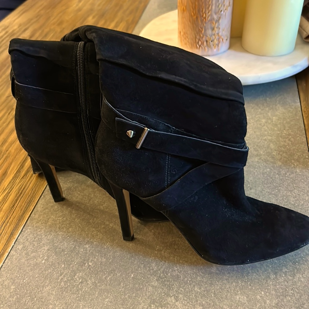 Guess black suede high boots.